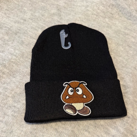 Other - Kids Black Beanie with Cartoon Character